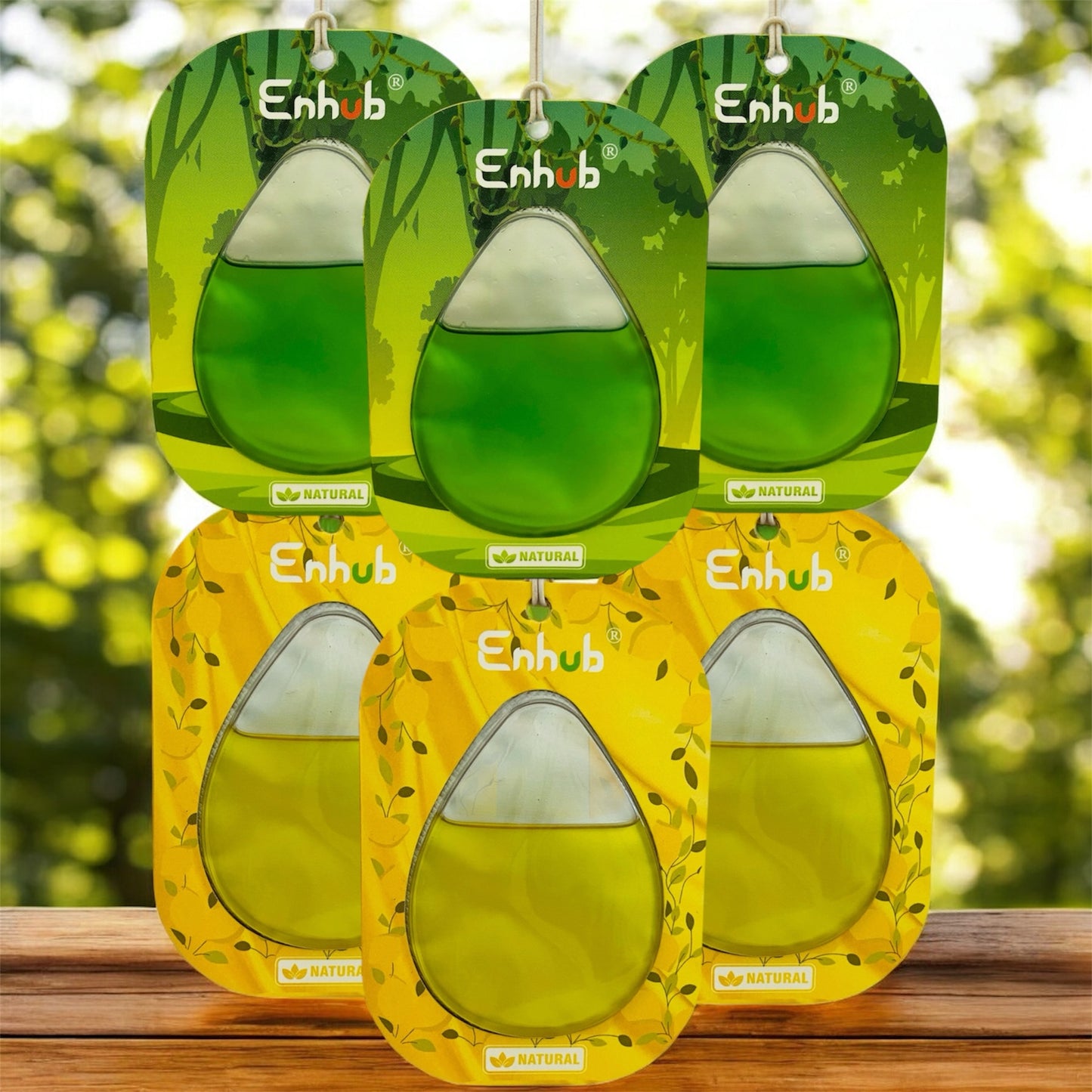 Natural car fragrance|100% Plant based|Blend of pure essential oil|Assorted pack of 6|CITRUS RELIEF AND FOREST