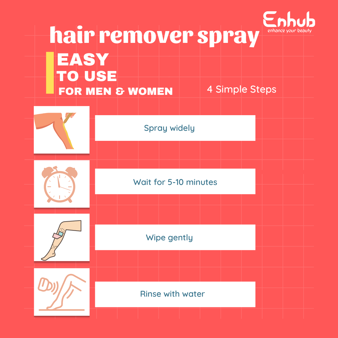 Natural hair remover spray