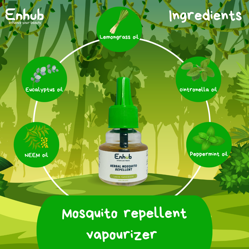 Herbal mosquito repellent vaporizer|pack of 5 refills